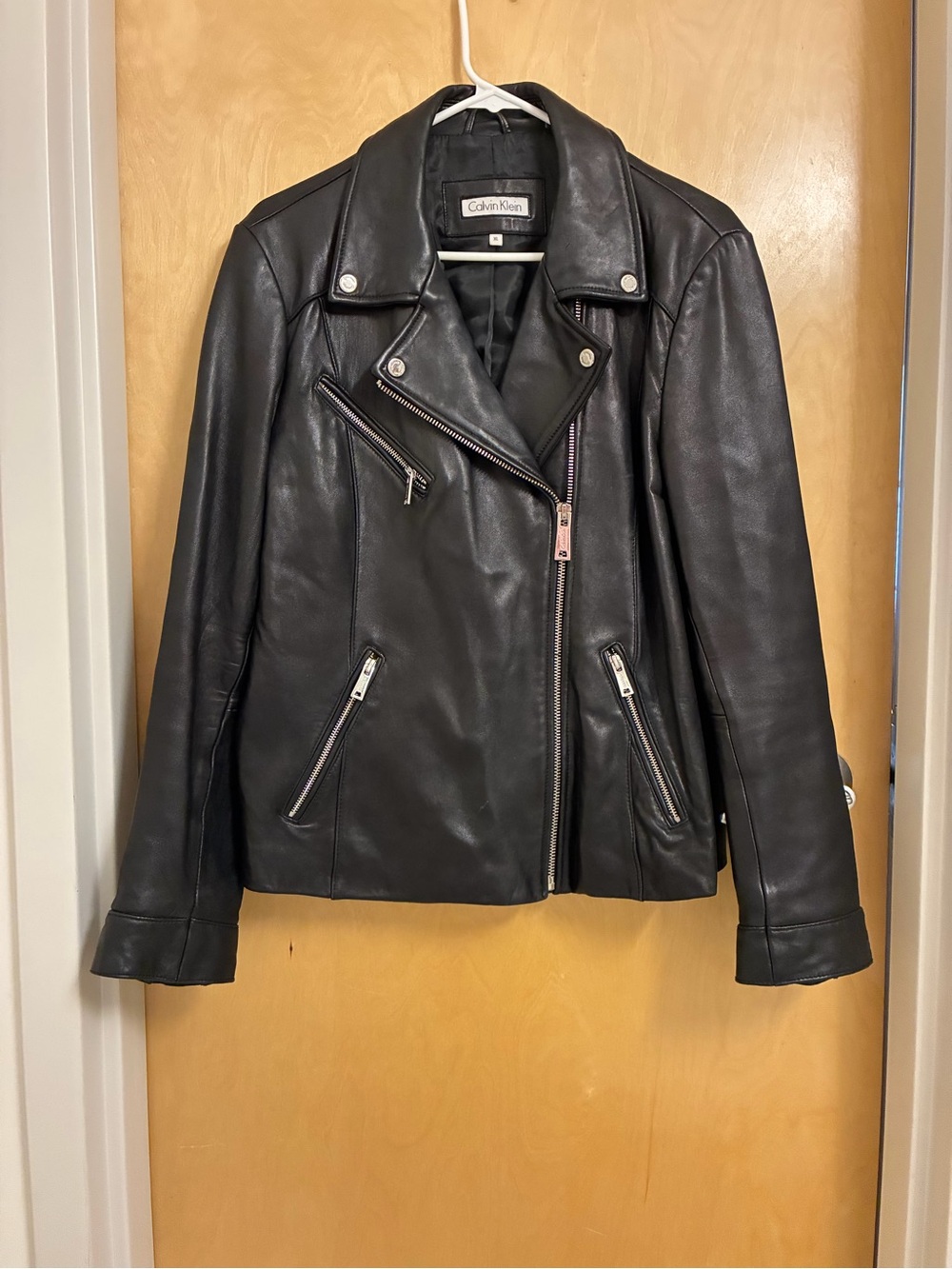 Calvin Klein Genuine Leather Moto Jacket
